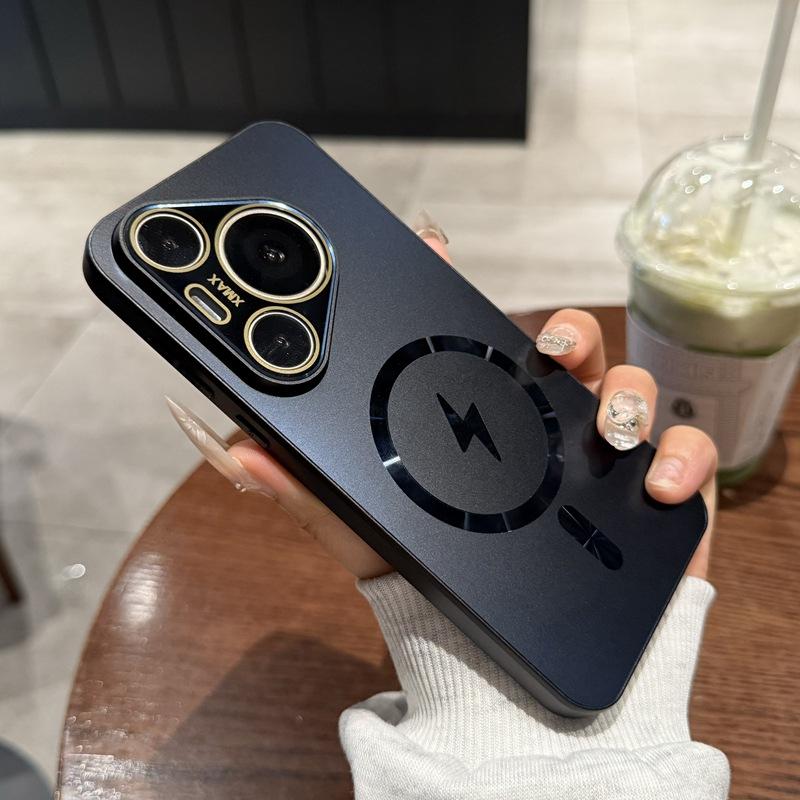 Applicable To Huawei Mate70pro Mobile Phone Case New Magnetic Suction Pura70Ultra with Lens Film P70 Protection Case