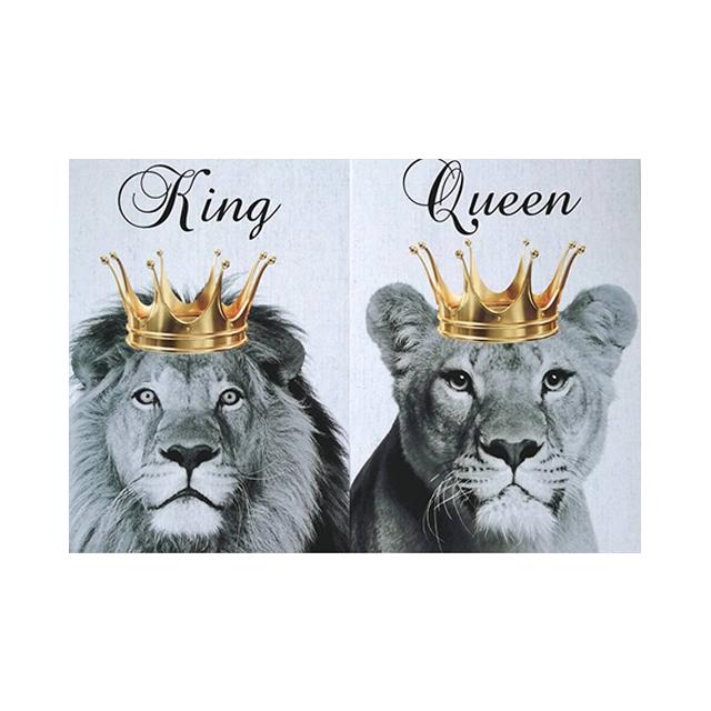 Семья льва, Корона, принт, холст, картина, галерея, Настенный декор, постеры, абстрактные животные с автографом, черно-белые фотографии, подарок