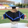 30cm Plush Bear Graduation Costume, Multi-color Doll Graduation Gown & Cap Decorative Accessories