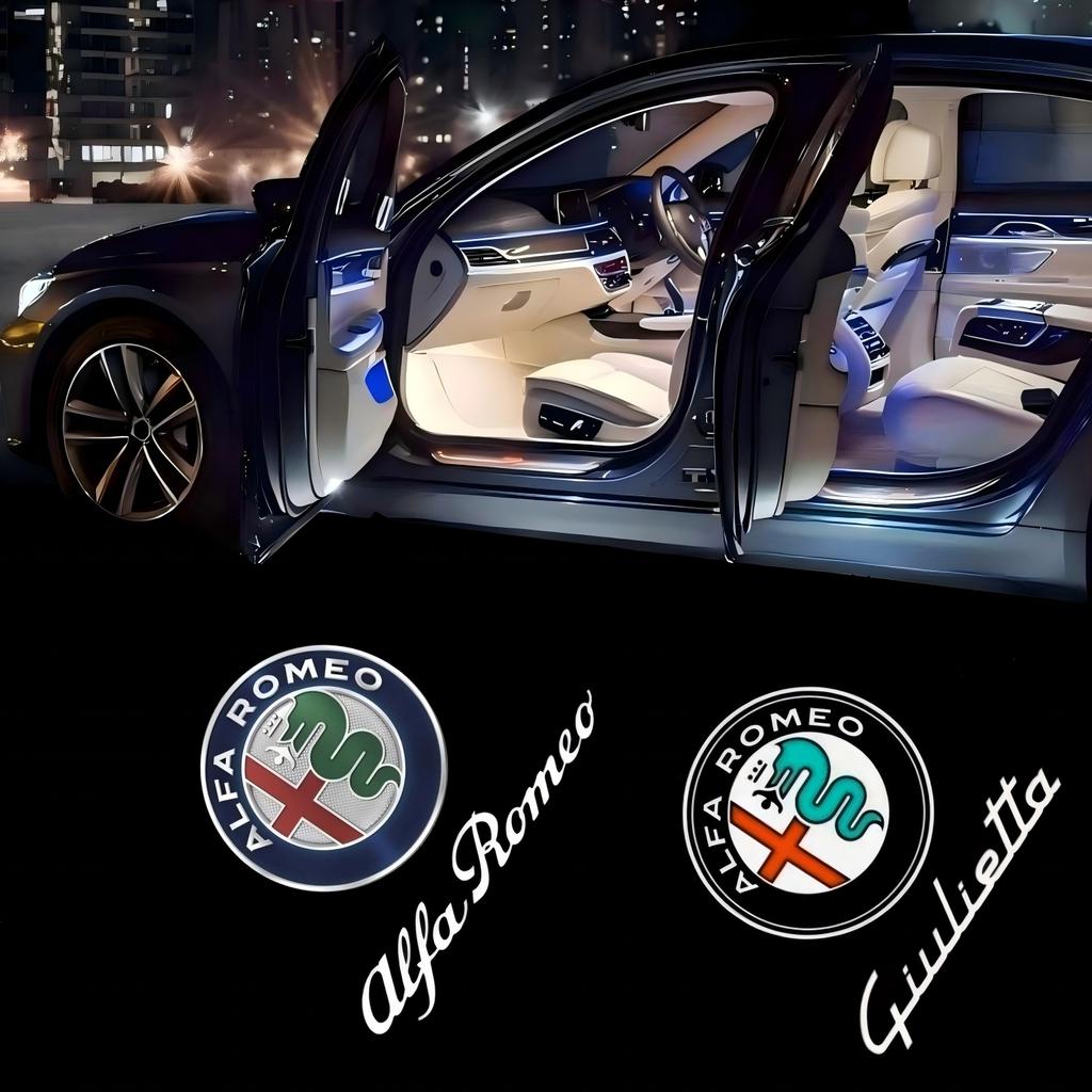New Car Led Door Courtesy Logo Projector Lamp Welcome Lights For Alfa Romeo 159 Giulietta Stelvio Giulia Mito Brera Accessories ofh853