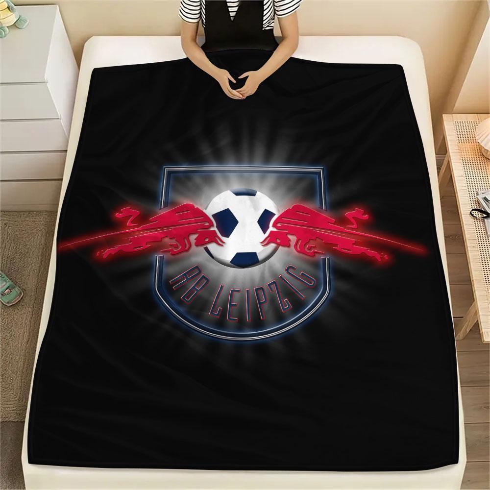 RB Leipzig Printed Flannel Blanket, soft throw for bedroom sofa, washable,soccer fan merchandise, great gift.