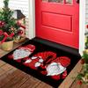1pc Christmas Slogan Decorative Floor Mat Area Rug Doormat Non-Slip Easy-Clean Rug for Entryway Patio Holiday Home Decor Gift