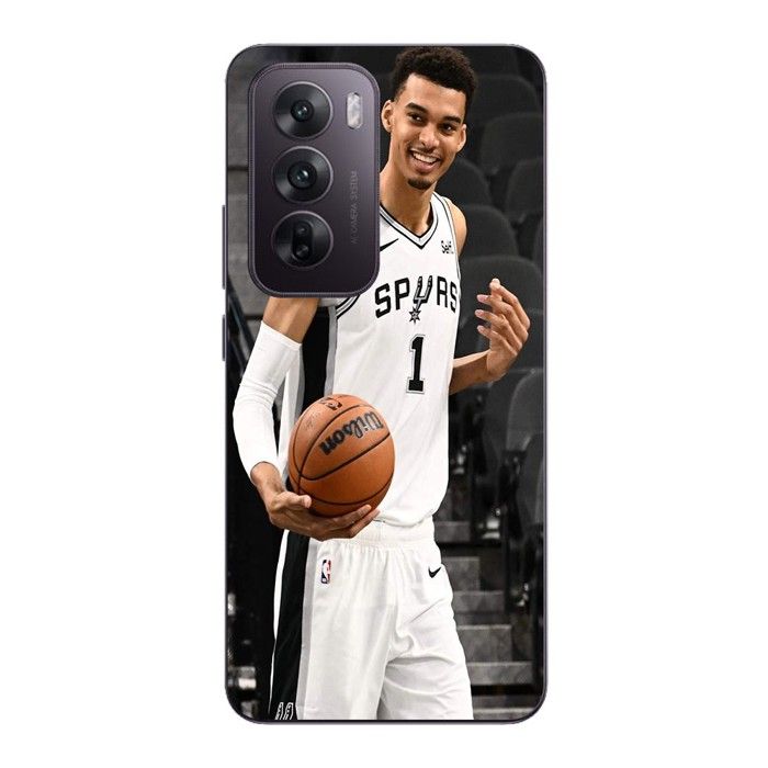 Coque de téléphone - MANIACASE - Oppo Reno 12 pro 5G - Silicone - Souple - Victor Wembanyama San Antonio Spurs