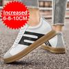 New Fashion Height Increasing Shoes for Men 8cm Invisible Elevator Sneakers White Men Brand Elevator Shoes Heightening Sneakers
