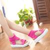 Fashion Women Knitting Gladiator Sandals Summer New Wool Shoes Thick-bottomed Sandals Solid Ladies Platform Sandali