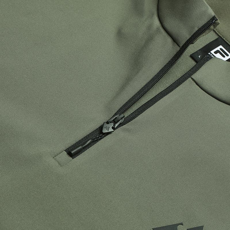 Fila Explorer Высококачественная Повседневная Спортивная Удобная Мягкая Трикотажная Футболка с Длинным Рукавом Мужские Топы Древне-Древесный Чайный Зеленый A11M547203FKK