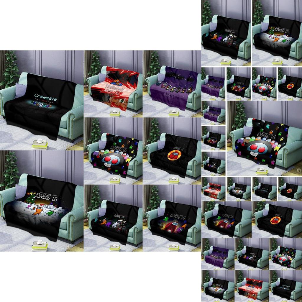 Game Among Us Blankets Soft Comfortable Warm Flannel Printed Winter Cartoon