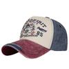 Fashion Versatile Denim Patch Color Matching Baseball Cap Men's and Women's American Old Sun Hat Spring and Autumn Adjustable Washed Hat