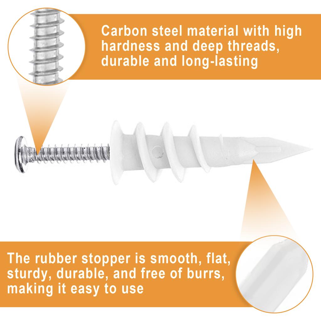 Набор самосверлящих распорных винтов 66 шт., стеновые блоки, самосверлящие, винтовая гильза, анкер для гипсокартона