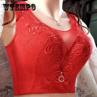 Сексуальные бюстгальтеры пуш-ап, женский бюстгальтер больших размеров 34-52, чашка CDE, тонкие собранные беспроводные бюстгальтеры, нижнее белье, бюстгальтер без косточек с вышивкой и цветочным принтом, женский