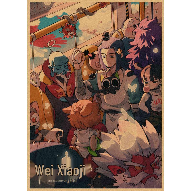 Luo Xiaohei Anime Retro Poster - Decorative Wall Art for Cafe, Bar, or Restaurant