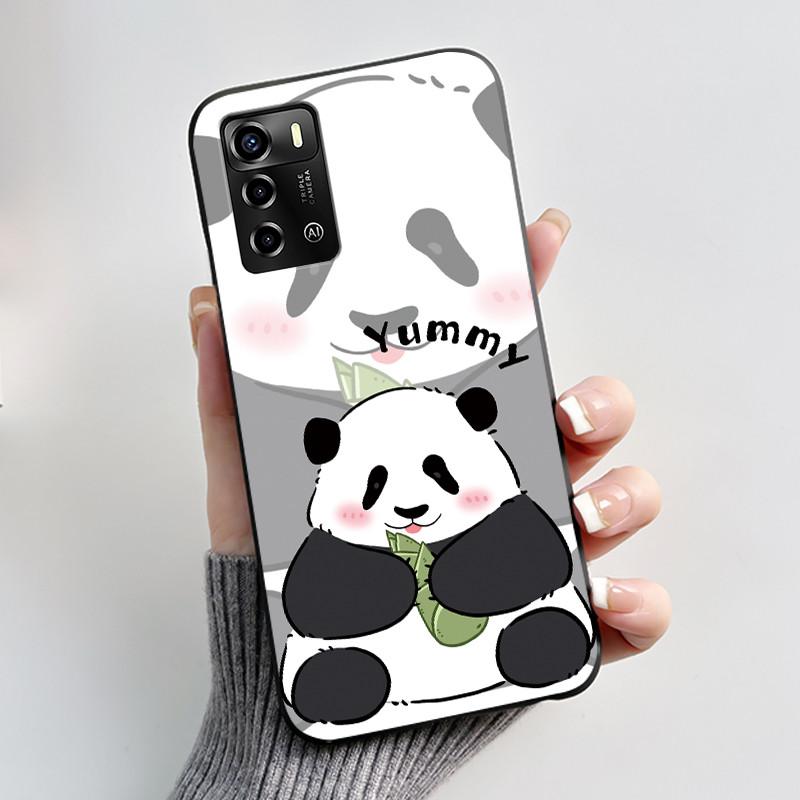 Casing For ZTE Blade A72 4G V40 Vita Phone Case Shell Aesthetic Cute Cat Astronaut Fashion Matte Black Protective Soft TPU Cover