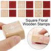 Изготовление декоративных винтажных штампов для скрапбукинга, резиновых деревянных квадратных цветочных штампов