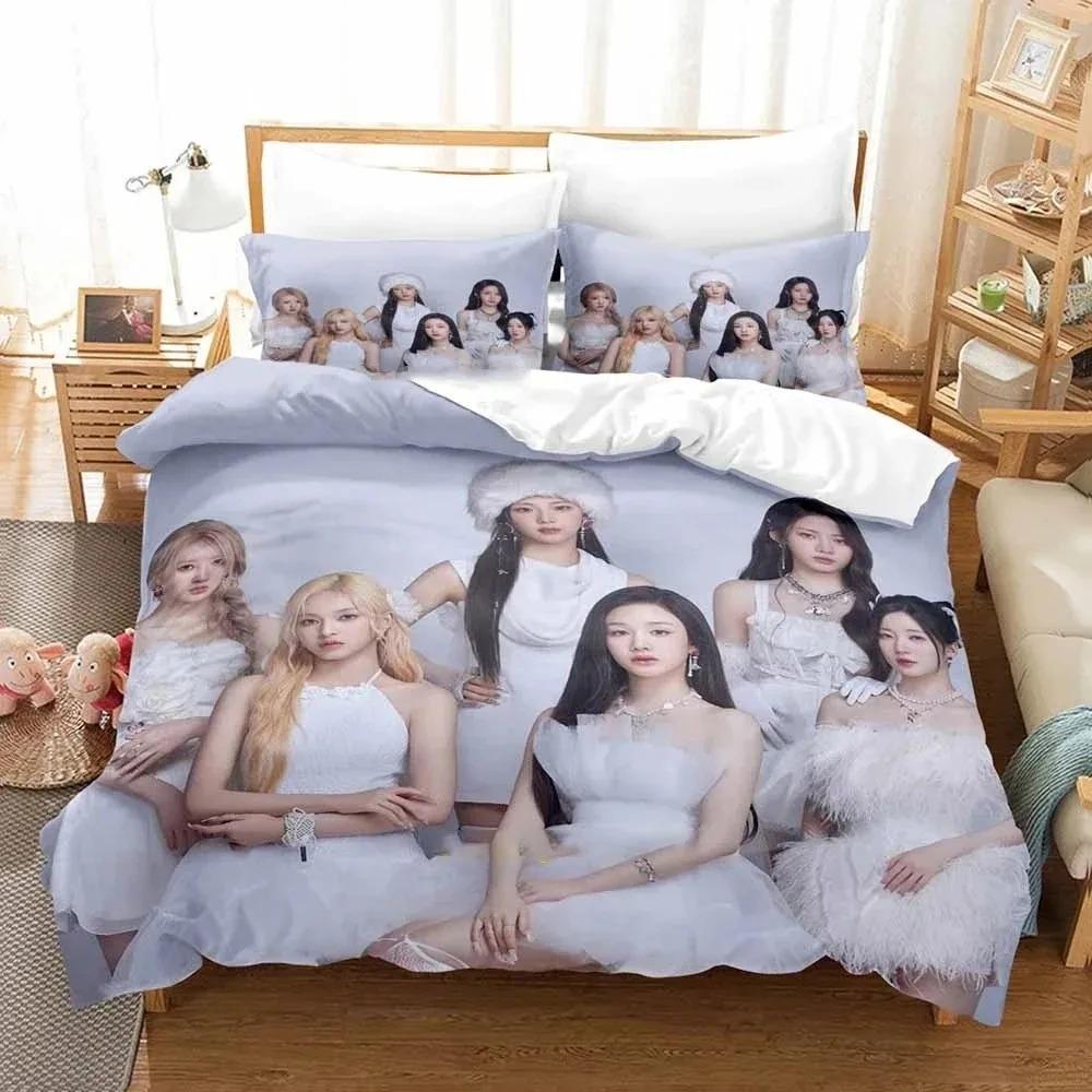 Постельное белье Kpop Babymonster Комплект постельного белья Пододеяльник Комплект для кровати Пододеяльник Наволочка Одеяло Размер King Queen Комплект постельного белья для мальчиков и взрослых