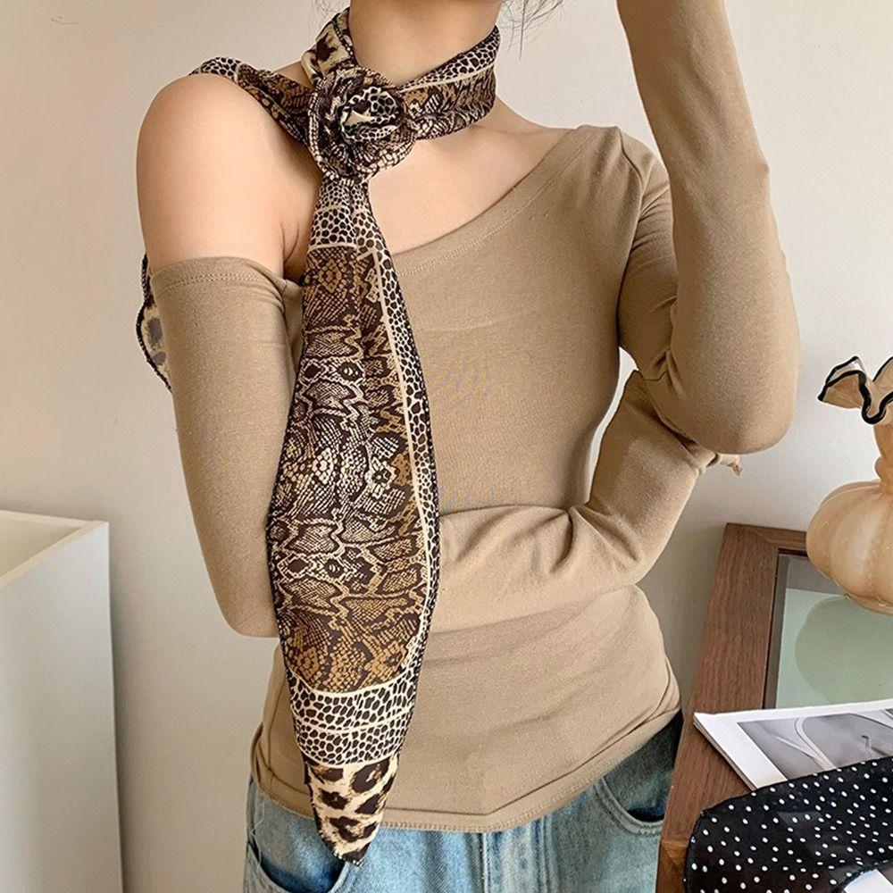 Large Size Long Silk Scarf Summer Hair Band Fashion Long Ribbon Belt Tie For Women