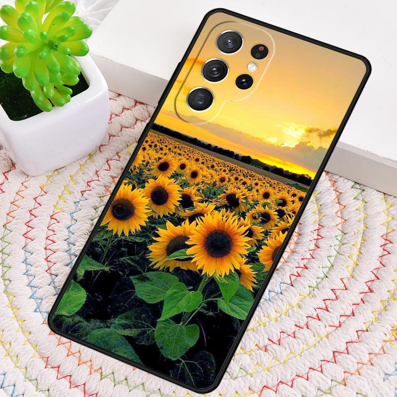 Летний чехол для телефона из ТПУ с подсолнухом для Samsung Galaxy note 10 pro S26 S25 S24 S23 S22 Ultra Plus S21 FE S20 Ударопрочный чехол