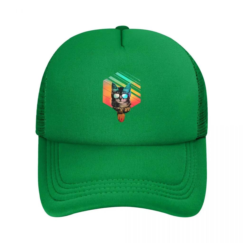 Retro Kitten Graphic Lightweight Mens Hats Womens Cap Mens Baseball Cap