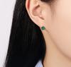 Серьги из золота 10 карат с малахитом (LPTH4051T)