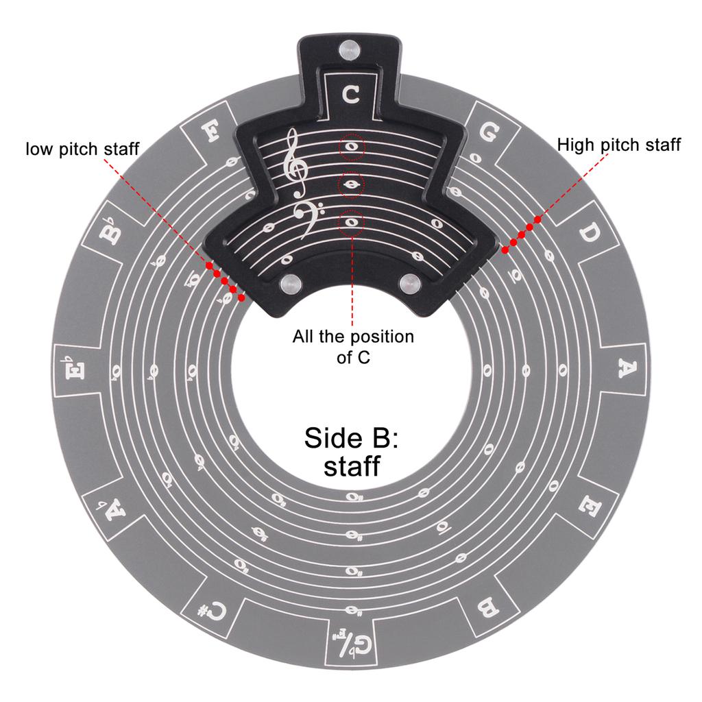 Круг квинт, алюминиевый сплав, инструмент для мелодии, инструмент для обучения теории музыки, таблица аккордов, инструмент для обучения кругу пятой степени