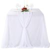 Hot,Chiffon Table Runners With 2 White Ribbons Bridal Party Romantic Wedding Reception Decorations (