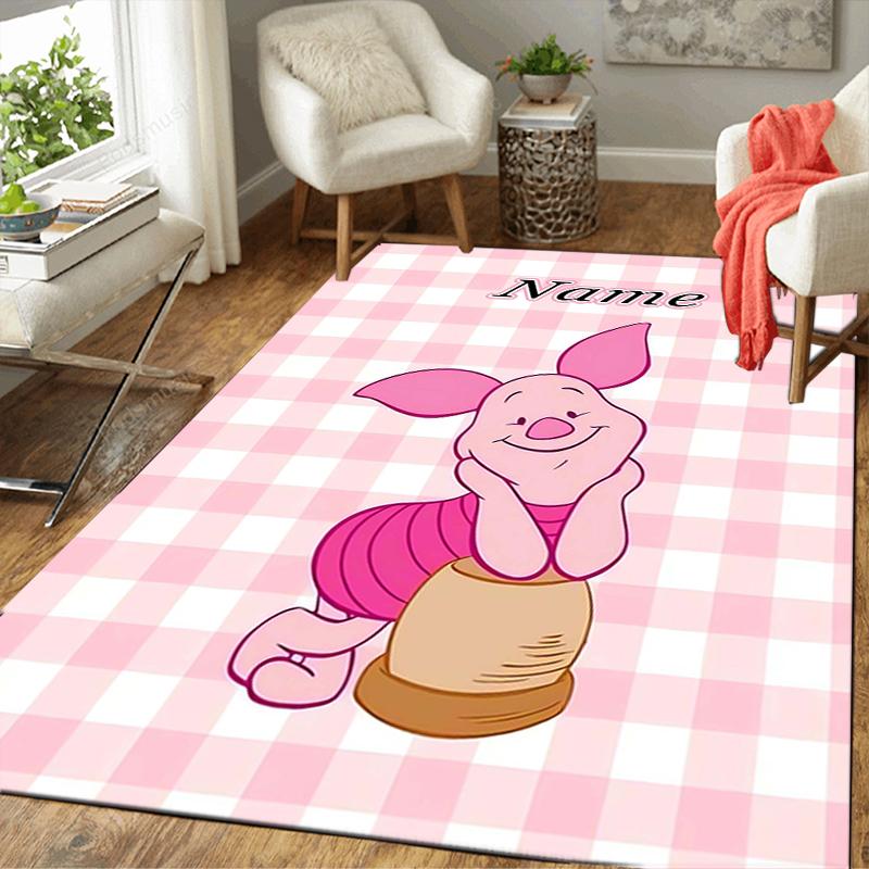 Custom 1Pc Piglet'S Pink Adventure Rug Office Carpet Indoor Outdoor Entrance Doormat Nonslip Soft And Comfortable Living Room D916353