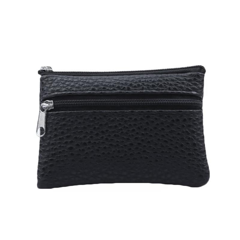 1 шт. Кошелек для монет, маленький, на молнии, новый, из искусственной кожи, корейский кошелек, однотонный, держатель для карт