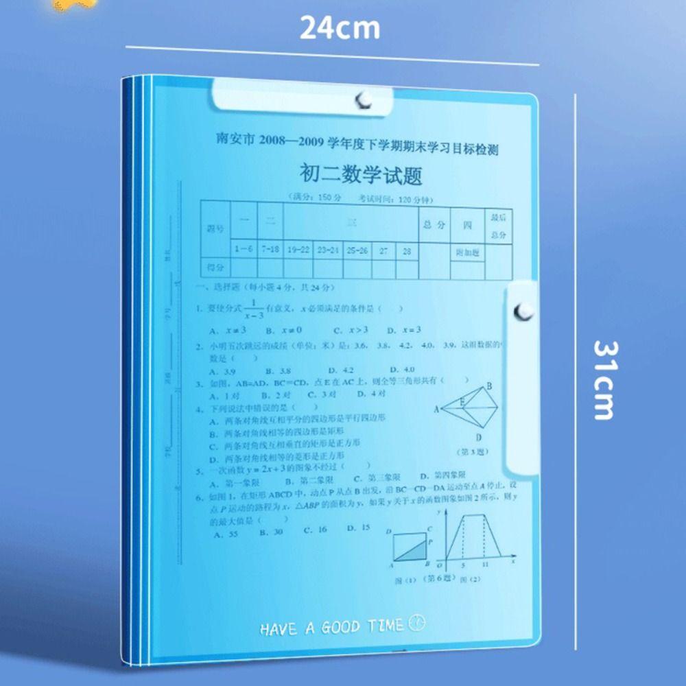 A3/A4 Test Paper Storage Clip PP Business Contract Clamp High Quality Archives Storage Folder Gift