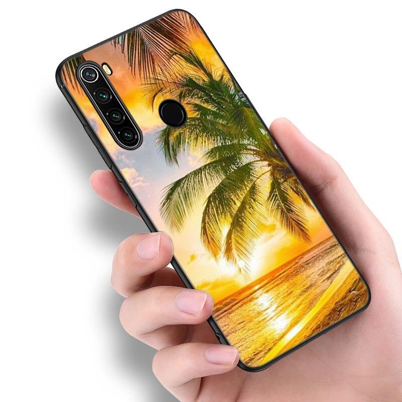 Чехол для телефона Sunset Beach Sea для Xiaomi Redmi Note 10 9 Pro Max 10S 10T 9A 9C 9S 9T 8A 8T 8 7 Pro, мягкий черный чехол из ТПУ