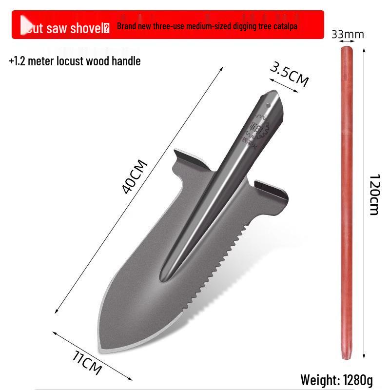 Военная камуфляжная заостренная лопата - Садовый инструмент из марганцевой стали для копания, рыхления почвы и посадки деревьев
