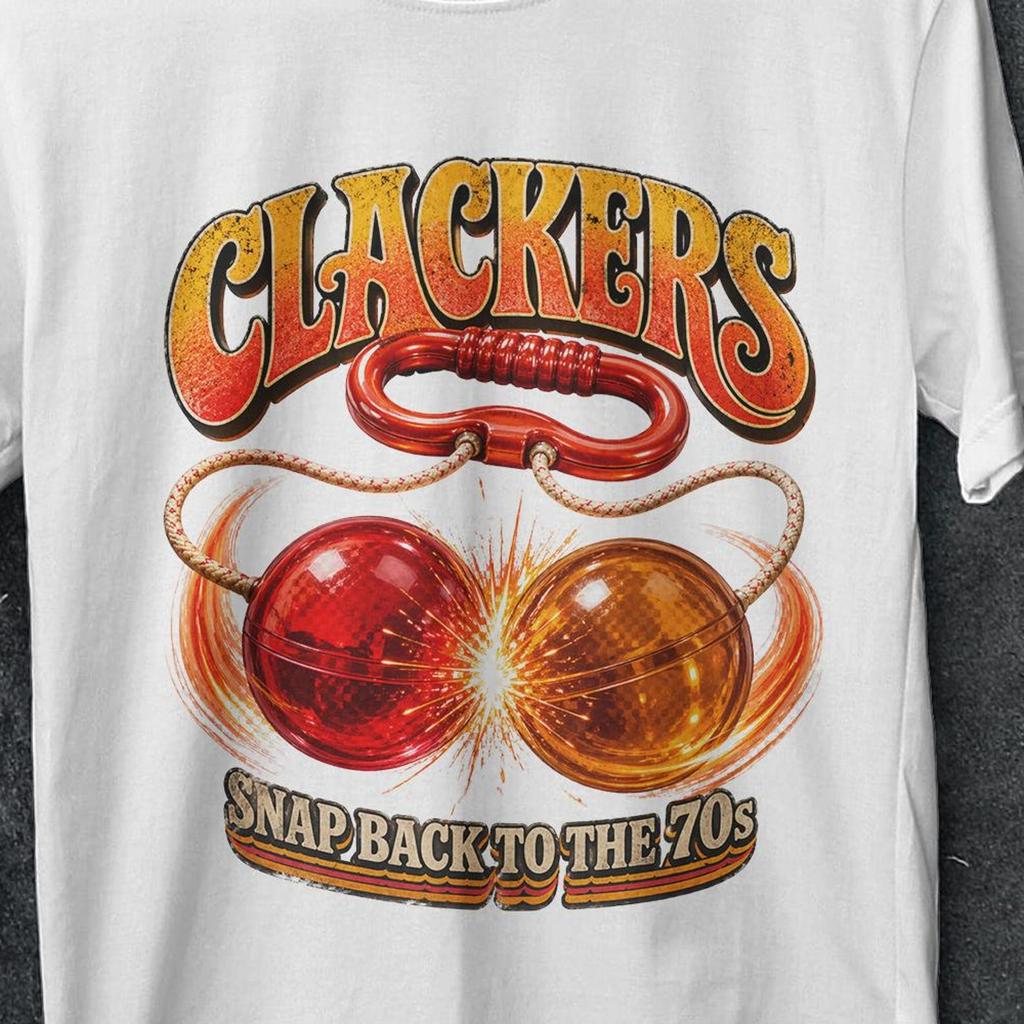 Clackers Shirt, Gen X T Shirt, Vintage Toy Shirt, 70s Nostalgia Toys, Vintage Clackers Tee, funny retro shirt, Old School Toy, clackers gift