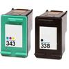 338 343 XL Восстановленные картриджи для HP 338XL для HP Photosmart B8330 B8350 2605 2610 2710 Deskjet 460 5740 6520