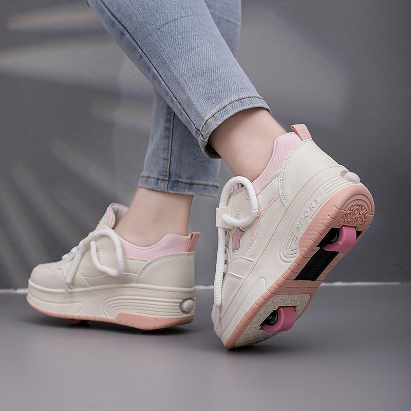 TUINANLE Обувь для катания на роликах, детские кроссовки на колесах, детские роликовые коньки, уличная спортивная обувь для девочек и мальчиков, подарки для детей