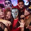 Male Adult Ball Glitter Mirror Face Mask Masquerade Home DJ Decor Fancy Night Club Mask  Carnival