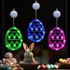 Easter Decoration Window Lights Easter Color Egg Lights With Suction Cup Easter Hanging Decorations for Indoor Outdoor Home Door