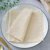 6PCS Rustic Style Burr Edge Cotton Napkin Tassel Design Gauze Tea Towel  Wedding