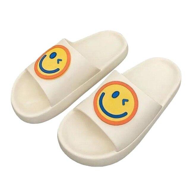 Women Summer Slippers Sandals New Fashion Bear Printed Shoes Thick Bottom Flat Solid Color Buckle Strap Mule Slippers Shoes