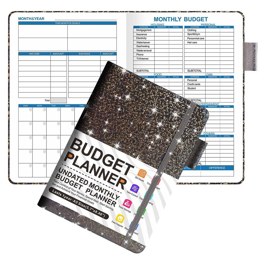 Undated A5 Cash Budget Planner Book Multifunctional Expense Tracker Notebook Personal
