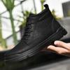 Зимние ботинки Chelsea Men Boots New Fashion Plus Velvet Outdoor Shoes Качественные ботинки из натуральной кожи Ботильоны Business Lace Up Boots
