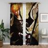 BleachS Kitchen Curtains for Living Room Curtain Partition Anti-mosquito Curtains 2 Pieces Halloween Decoration Shades Blackout