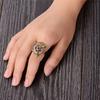 1pcs Punk Retro Charm Steampunk Gear Fingering Vintage 3 Rings Watch Clock Copper Rings