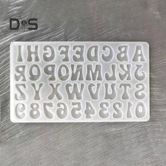 Силиконовая форма для выпечки с буквами алфавита и цифрами для свечей и шоколада
