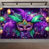 Carnival Mask Ball Theme Party Photography Background, Adult Birthday Party, Family Party Decoration Photography Backdrop Cloth