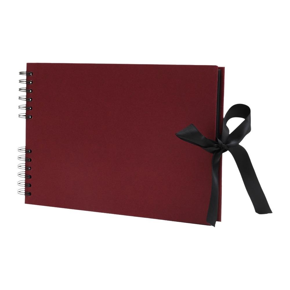 Scrapbook Black Inner Pages Ribbon Photo Albums Handmade 40 Sheets DIY Craft Album Creative Minimalist Memory Books Scrapbooking