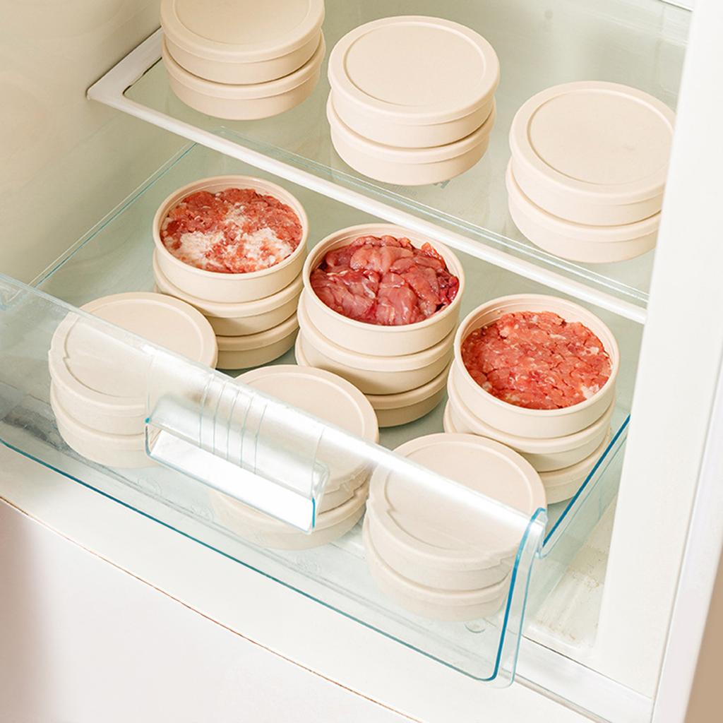 Food Grade Silicone Storage Box For Beef Patty Mold Refrigerator Compartment for Kitchen