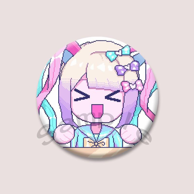 Нуждающийся Стример Перегрузка Мягкие Значки Милый KAngel Ame-chan Мультяшный Значок Рюкзак Одежда Брошь Аксессуар Украшение Подарки для Фанатов