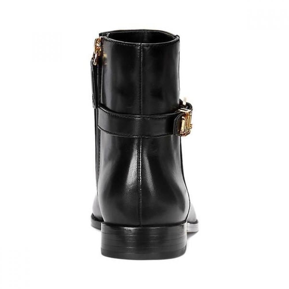 Lauren Ralph Lauren Brook Burnish Leather Bootie Walrftw0d720135001