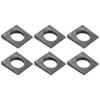 PATIKIL 6pcs M27x50mm Square Washers, Inclined Washers, Plate Gaskets, Spacer Gaskets for Hardware Fasteners, Black