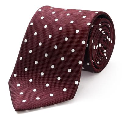 Брендовый галстук Сделано в Японии Шелковый узор в горошек Pin Dot Polka Dot 100% (BВино)
