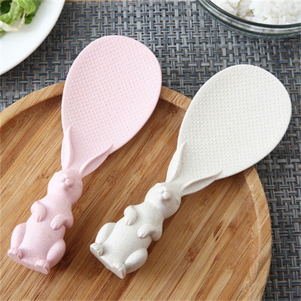Cute Cooking Tools Wheat Straw Kitchen Accessories Rice Cooker Supplies Rice Shovel Non-stick Spoon