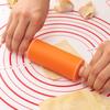 Multicolor Silicone Rolling Pin Wooden Handle Flour Roller New Pastry Dough Roller  Baking Tool